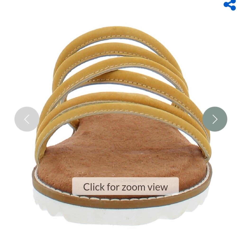 🍍 Women's Mustard Strappy Sandals - Picture 5 of 8